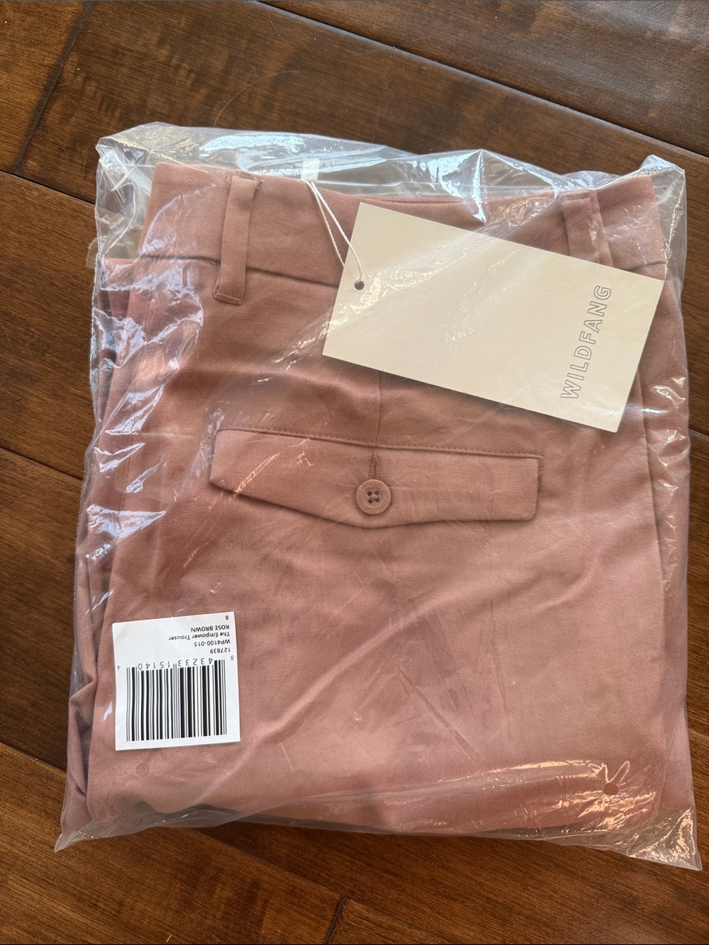 Wildfang The Empower Trouser Pants Women’s Rose Brown Slim Straight NWT - Picture 3 of 4